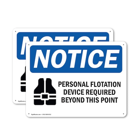 Signmission 12 in Height, 18 in Width, Plastic, Rectangle OS-2PACK-NS-P-1218-L-17187